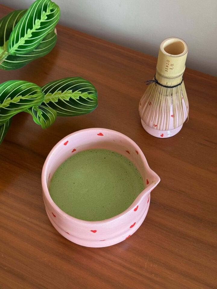 Kalpli Matcha Chawan & Whisk Tutucu Seti