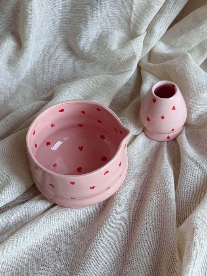 Kalpli Matcha Chawan & Whisk Tutucu Seti