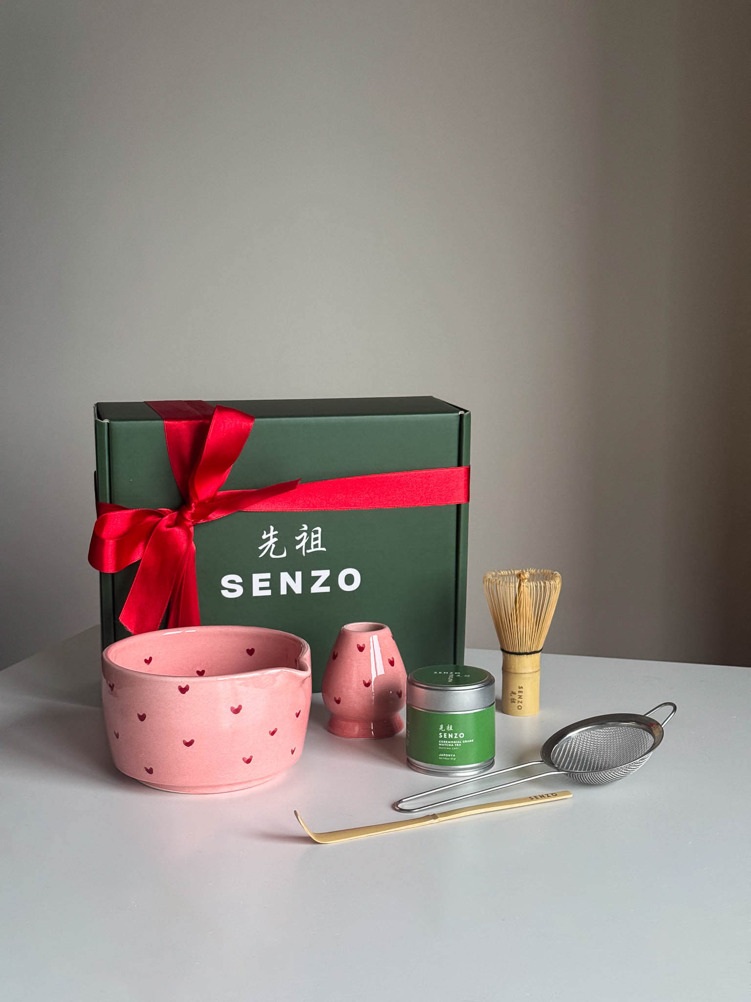 Özel el yapımı matcha setleri